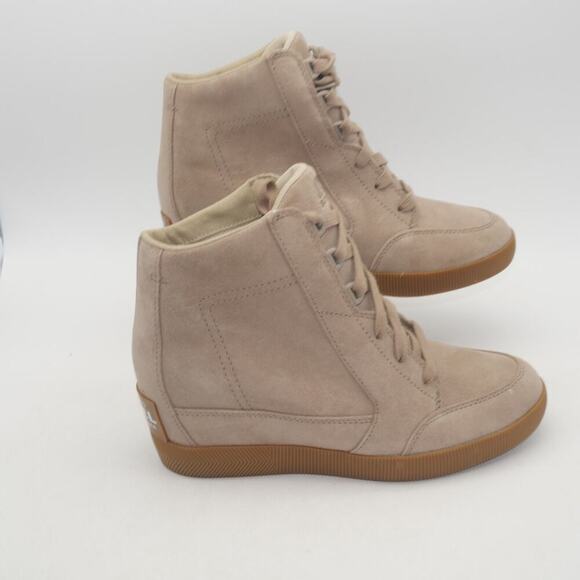NEW Sorel Women's 8.5 Out N About Wedge Ankle Boots Shoes Omega Taupe Tan - Picture 5 of 7